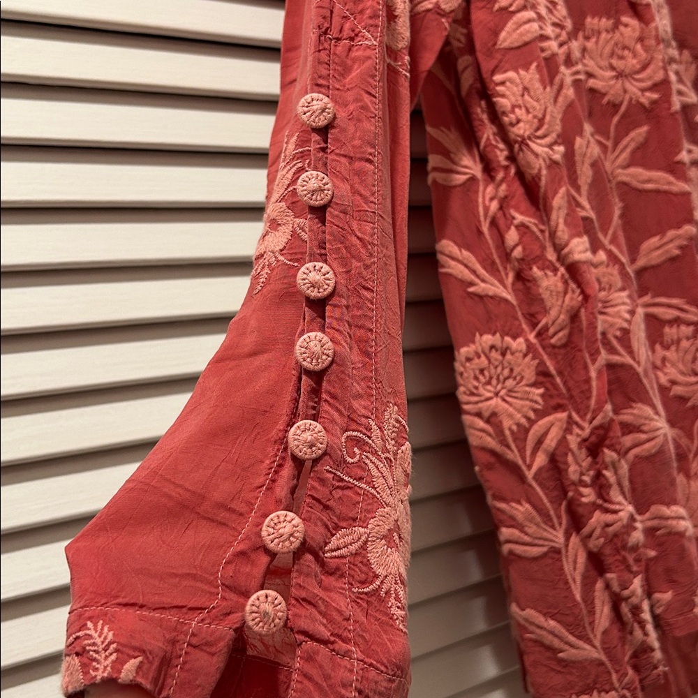 Vintage Johnny Was  Floral Button bohemian  Blouse. S - Picture 6 of 8